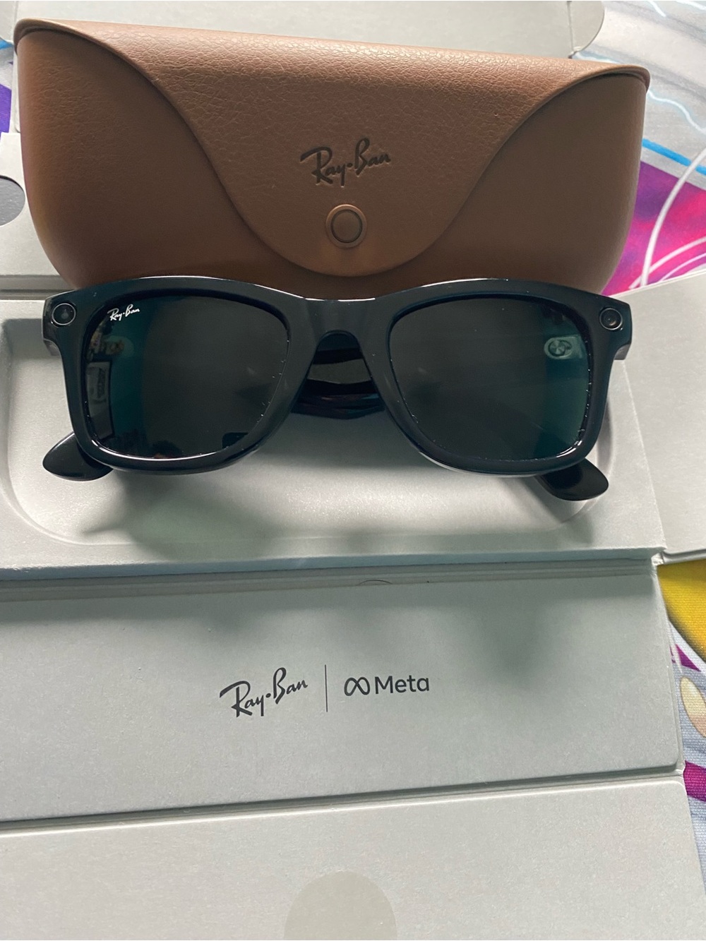 Ray-Ban Meta AI Wayfarer Gen 2 Smart glasses RW4012 Shiny Black/ G15 Green